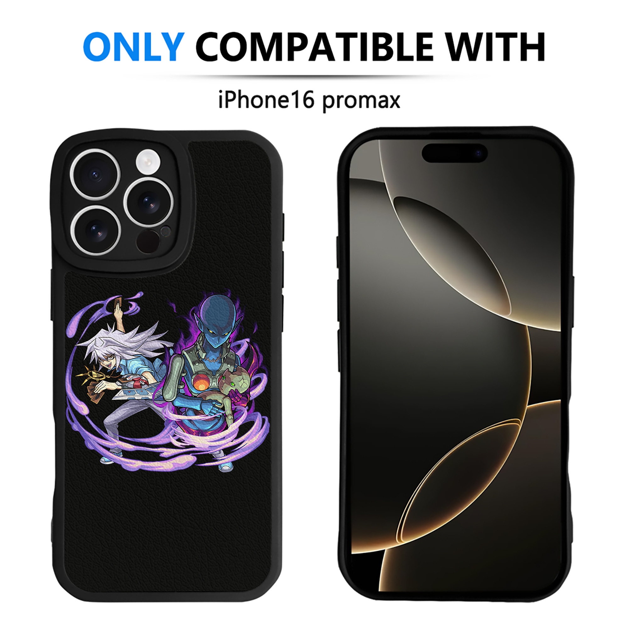 （画像用） 遊☆戯☆王 Yu-Gi-Oh! 【iPhone 16シリーズ対応】シリコンスマホケース（レザー調） 材質：シリコン